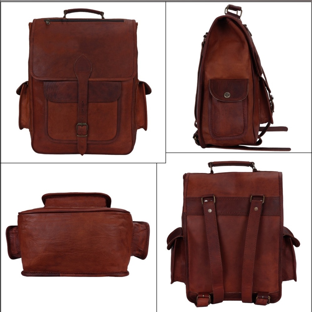 Rustic Town Genuine Leather Backpack - Picture 5 of 8